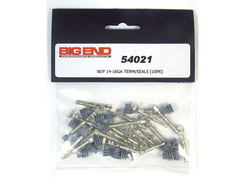 Big End Performance 54021 Weather Pack 14-16 Gauge Wire Terminal and Seals, 10 pack