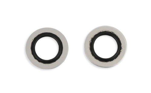 Earls 178004ERL Sealing Washer, Stat-O-Seal, 0.25 in. ID, Aluminum Washer, Rubber O-Ring, Pair