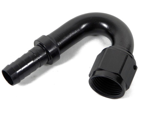Earls AT715016ERL Fitting, Hose End, Auto-Crimp, 150 Degree, 16 AN Hose Bard to 16 AN Female, Aluminum, Black Anodized, Each