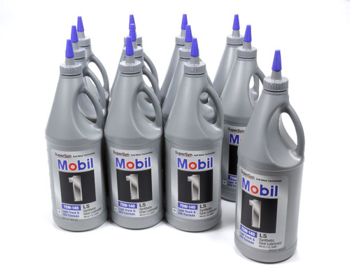 Mobil 1 102490 Gear Oil, 75W140, Limited Slip Additive, Synthetic, 1 qt Bottle, Set of 12