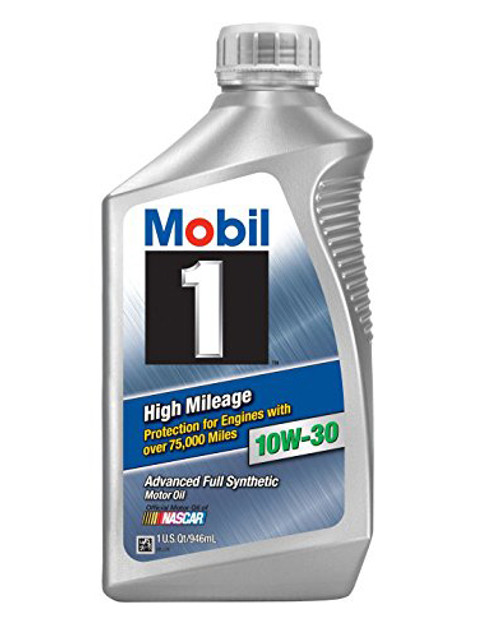 Mobil 1 MOB103535-1 Motor Oil, High Mileage, 10W30, Synthetic, 1 qt Bottle, Each