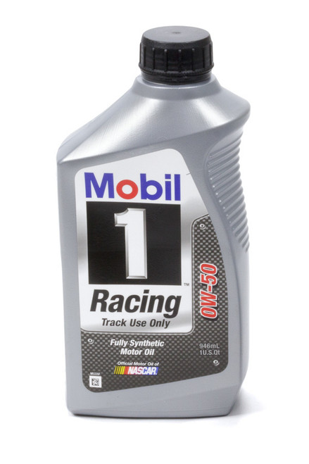Mobil 1 MOB104145-1 Motor Oil, Racing, 0W50, Synthetic, 1 qt Bottle, Each