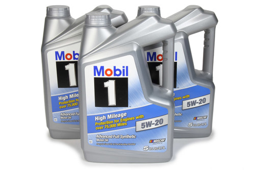 Mobil 1 120768 Motor Oil, High Mileage, 5W20, Synthetic, 5 qt Jug, Set of 3