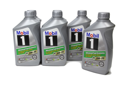 Mobil 1 124184 Motor Oil, Advanced Fuel Economy, 0W20, Synthetic, 1 qt Bottle, Set of 6