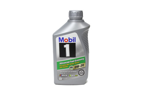 Mobil 1 MOB124184-1 Motor Oil, Advanced Fuel Economy, 0W20, Synthetic, 1 qt Bottle, Each