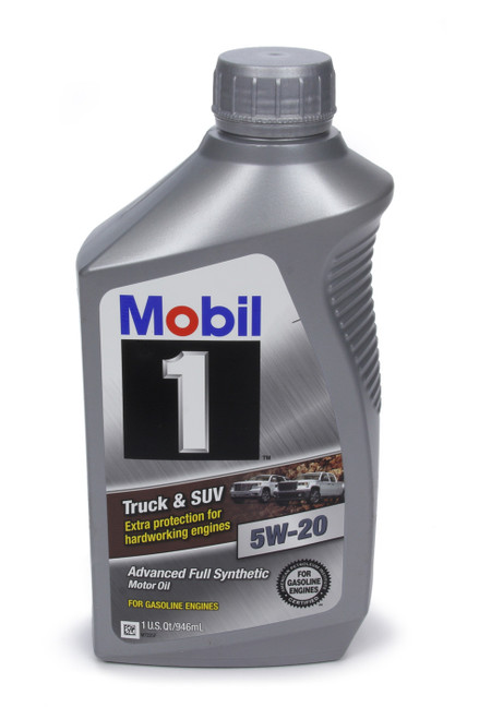 Mobil 1 MOB124574-1 Motor Oil, Truck and SUV, 5W20, Synthetic, 1 qt Bottle, Each