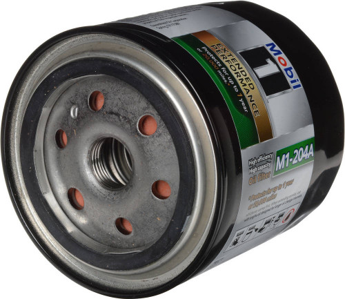 Mobil 1 M1-204A Oil Filter, Extended Performance, Canister, Screw-On, 3.750 in. Tall, 3/4-16 in. Thread, Steel, Black Paint, Various Applications, Each