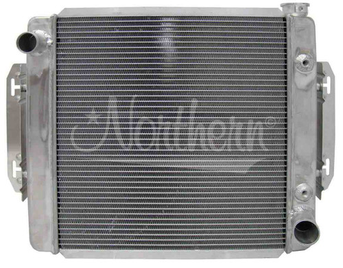 Northern Radiator 205150 Radiator, Hotrod, 22.75 in. W x 19.5 in. H x 3.125 in. D, Driver Side Inlet, Passenger Side Outlet, Aluminum, Natural, Universal, Each