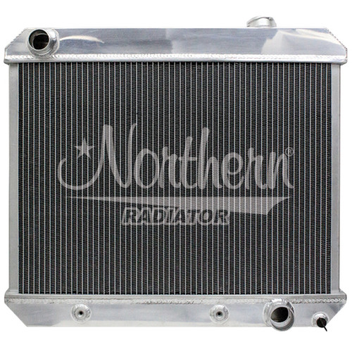 Northern Radiator 205231 Radiator, Muscle Car, 24.875 in. W x 21.625 in. H x 2.5 in. D, Driver Side Inlet, Passenger Side Outlet, Aluminum, Natural, GM Fullsize Truck / SUV 1963-66, Each