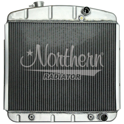 Northern Radiator 205252 Radiator, Muscle Car, 22.875 in. W x 22.625 in. H x 3.125 in. D, Passenger Side Inlet, Passenger Side Outlet, Aluminum, Chevy Fullsize Car 1955-57, Each