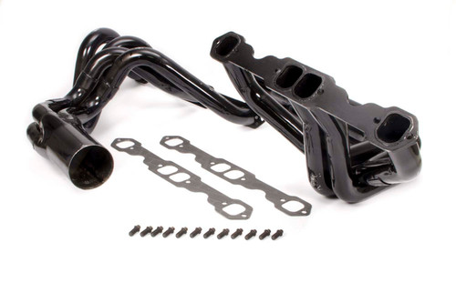 Schoenfeld 1152 Headers, IMCA Modified, 1.75 in. Primary, 3.5 in. Collector, Steel, Black Paint, Small Block Chevy, Pair