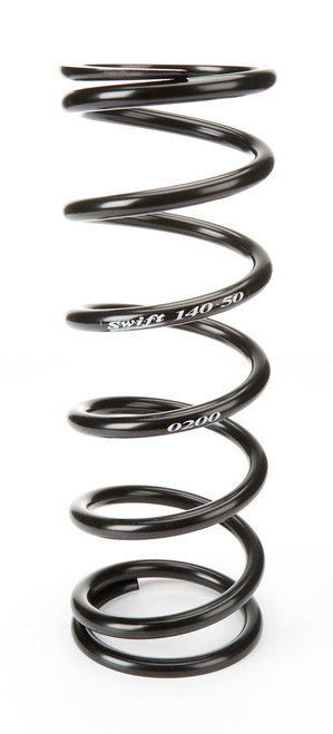 Swift Springs 140-500-200 Coil Spring, Conventional, 5 in. OD, 14 in. Length, 200 lb/in Spring Rate, Rear, Steel, Black Powder Coat, Each
