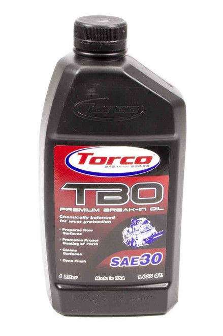 Torco A100030CE Motor Oil, TBO Break-In, High Zinc, 30W, Conventional, 1 L Bottle, Each