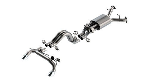 Borla 140934 Exhaust System, ATAK, Cat-Back, 2-3/4 in. Diameter, 4 in. Polished Tips, Stainless, Natural, Ford Midsize SUV 2022-24, Kit