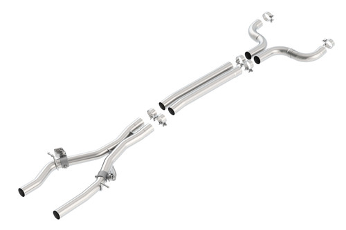 Borla 60610 Exhaust X-Pipe, 2-3/4 in. Diameter, Clamps Included, Stainless, Chevy Camaro 2016-23, Kit