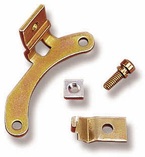 Holley 45-456 Choke Cable Bracket, Steel, Cadmium, Holley 4010 / 4150 / 4160 Carburetors, Each