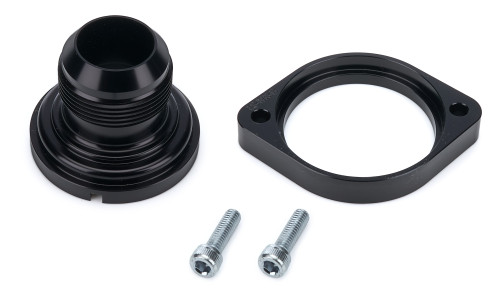 March Performance BTH-216-08 Water Neck, Straight, 20 AN Male, O-Ring / Hardware Included, Aluminum, Black Anodized, GM LS-Series, Each