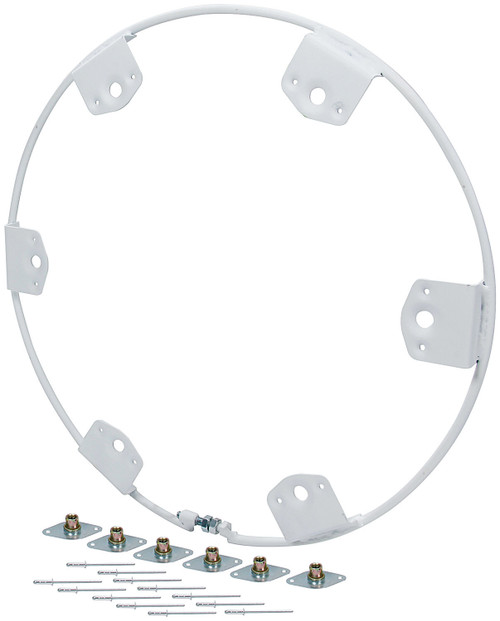 Allstar Performance ALL44251 Mud Cover Ring, Round Style, 6 Bolt-On Fasteners, Steel, 15 in. Wheels, Mud Cover Kit, Each