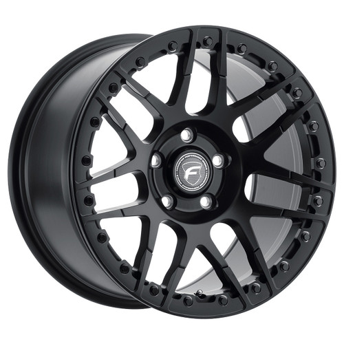 Forgestar Wheels F28270071P06 F14 Beadlock Drag Wheel, 17 x 10 in. 5.750 in. Backspace, 5 x 115 mm Bolt Pattern, Aluminum, Matte Black Powder Coat, Each