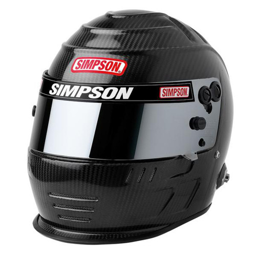 Simpson Safety 770718C Helmet, Speedway Shark, Snell SA2020, Head and Neck Support Ready, Carbon Fiber, Size 7-1/8, Each