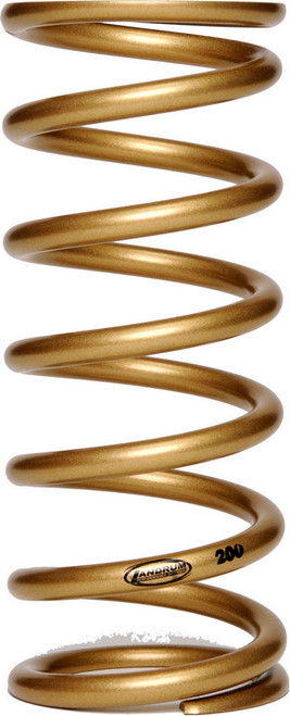 Landrum Springs J300 Coil Spring, Conventional, 5 in. OD, 13 in. Length, 300 lbs/in. Spring Rate, Rear, Steel, Gold Powder Coat, Each