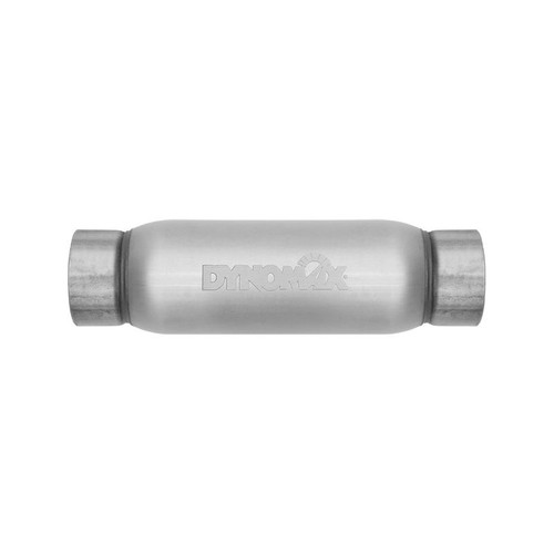 DynoMax 24217 Aluminized Race Bullet Muffler 4 in. Inlet/Outlet, 12 in. Long