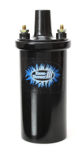 Pertronix Ignition 44011 Ignition Coil, Flame Thrower III, Canister, 0.32 ohm, Female Socket, 45000V, Oil Filled, Black, Each