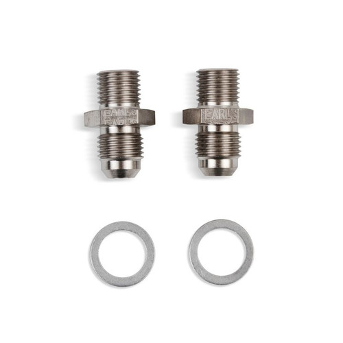 Earls 940006ERL -6 AN Male to 1/4 in. NPSM, Straight, Steel, Nickel Plated, Pair