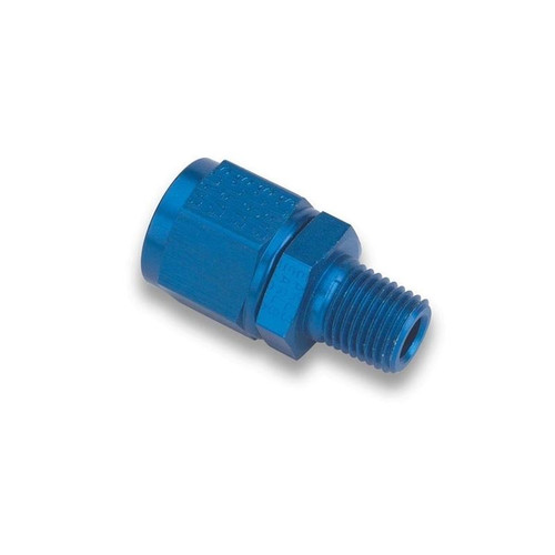 Earls 916110ERL Fitting -10 AN to 1/2 in. NPT, Straight, Aluminum, Blue, Each