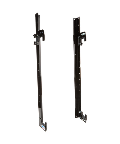 Hepfner Racing Products HRP6340A-BLK Radiator Hanger, Wall Mount, Adjustable, 24 in. Tall x 2.25 in. Wide Radiators, Aluminum, Black Powder Coat, Each