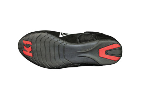 K1 Racegear 24-CHL-N-5 Challenger Driving Shoes, Mid-Top, SFI 3.3/5, Suede Outer, Nomex inner, Black, Size 5, Pair-3