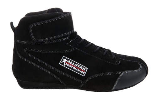 Allstar Performance ALL918130 Pro-Series Driving Shoes, Mid-Top, SFI 3.3/5, Suede Outer, Fire Retardant Cotton Inner, Black, Size 11, Pair