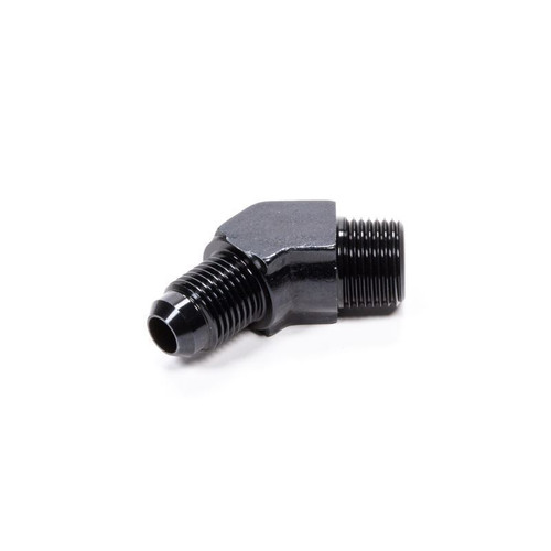 Fragola 482366-BL Fitting -06 AN to 3/8 in. NPT, 45 Degree, Aluminum, Black