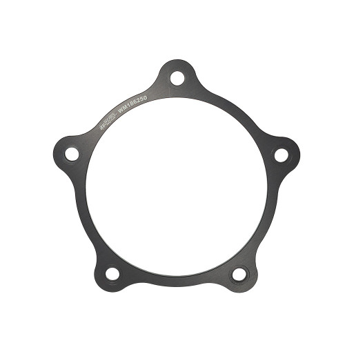 Wehrs Machine WM186250 Wheel Spacer, Wide 5, 0.25 in. Thick, Aluminum, Black Anodized, Each