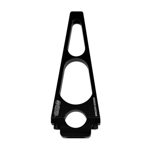 Wehrs Machine WM258125065 Hood Pin Bracket, Clamp-On, 1.25 in. Tube, 0.5 in. OD, 6.5 in. Tall, Aluminum, Black Anodized, Each