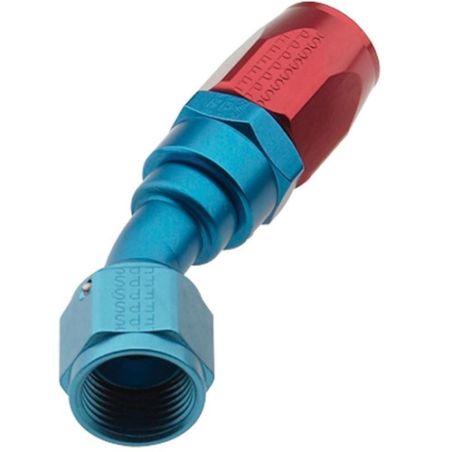 Fragola 223008 -08 AN to 30 Degree Hose End, Aluminum, Red/Blue Anodized, 2000 Pro Series