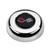 Grant 5632 Horn Button, Black/Red/Silver Corvette Flags Logo, Steel, Chrome, Grant Classic/Challenger Series Wheels, Each
