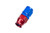 Redhorse Performance 1200-06-1 Fitting, Hose End, 1200 Series, Straight, 6 AN PTFE Hose to 6 AN Female, Aluminum, Blue / Red Anodized, Each