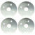 Allstar ALL18519 Scuff Plate, Aluminum, Anodized, 1-1/2 in. OD, 3/8 in ID. Pack of 4