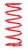 Eibach 1200.500.0250 Coil Spring, Speedway, Conventional, 5 in. ID, 12 in. Length, 250 lb/ in. Spring Rate, Steel, Red Powder Coat, Each