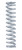 Eibach 1600.250.0400S Coil Spring, ERO, Coil-Over, 2.5 in. ID, 16 in. Length, 400 lb/ in. Spring Rate, Steel, Silver Powder Coat, Each