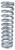 Eibach 1800.300.0250S Coil Spring, ERO, Coil-Over, 3 in. ID, 18 in. Length, 250 lb/ in. Spring Rate, Steel, Silver Powder Coat, Each