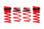 Eibach 4.14735 Suspension Spring Kit, SPORTLINE, Lowering, 4 Coil Springs, Red Powder Coat, Ford Mustang 2015-17, Kit