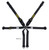 Schroth Racing SR91556-6PU Profi III 6 Point Harness, Camlock, SFI 16.5, Pull Up Adjust, Bolt-In/Wrap Around, Individual, HANS Ready, Black, Kit
