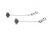 Ti22 Performance TIP6117 Top Wing Pin, Quick Pin, Wing Tree, 0.25 in. OD, 0.875 in. Long, Clips, Titanium, Natural, Sprint Car, Pair