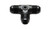 Vibrant Performance 16546 Fitting, Gauge Adapter, Tee, 6 AN Male x 6 AN Male x 6 AN Male, 1/8 in. NPT Female Gauge Port, Aluminum, Black Anodized, Each