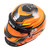 Zamp H781C30L Helmet, RZ-67D, Full Face, Snell SA2025, Head and Neck Support Ready, Carbon Fiber/Fluorescent Orange/Yellow, Large, Each-1