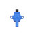 TSP 73030-8BL Ford Godzilla 7.3L High Performance Ignition Coils, Rectangular, Blue, Set of 8