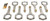Molnar Technologies FH5780AMKB8-A Connecting Rod, H Beam, 5.780 in. Long, 3/8 in. Cap Screws, ARP2000 Bolt, Billet Steel, Ford Cleveland, Set of 8
