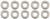 ARP 400-8474 Flat Washer, 0.375 in. ID, 0.725 in. OD, 0.09 in. Thick, Stainless, Polished, Set of 10